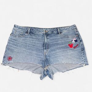 Disney Minnie Mouse Denim Mini Shorts WOMEN'S SIZE 22